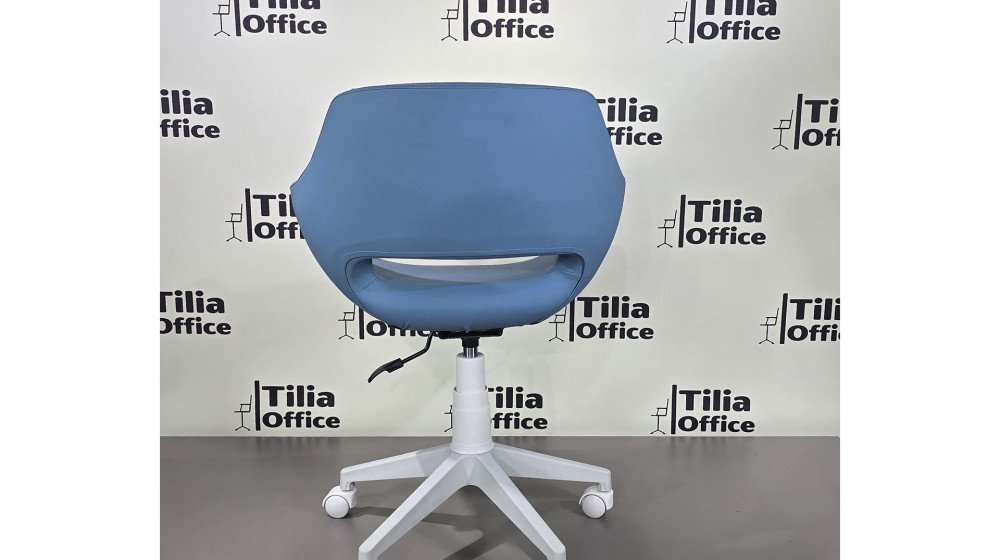 Monaco Çalışma Kesim Çocuk Koltuğu Beyaz Ayak Açık Mavi